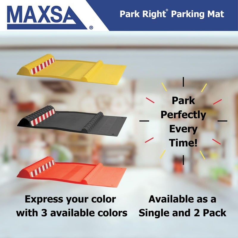 Maxsa Innovations مات بارك رايت ماكسا 37356 21" × 11" × 2" لركن السيارات، أصفر - Image 2